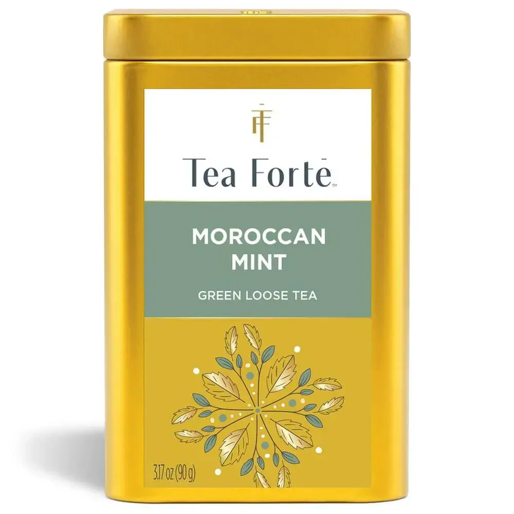 Moroccan Mint Loose Leaf Tea Canister Stainless Steel Storage Jar Tea Container
